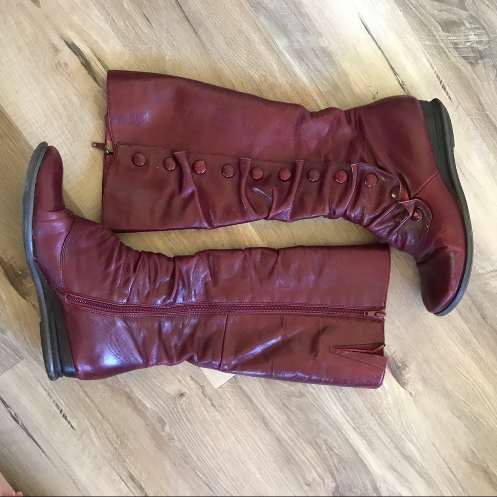 Miz Mooz Bloom Boots - Wine/Maroon - 8